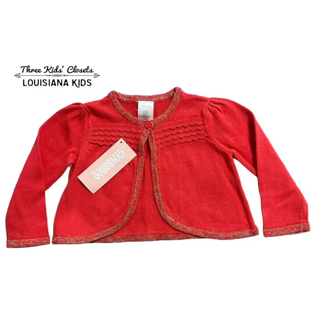 NEW Gymboree 6-12m Sparkly Ruffle Cardigan Sweater